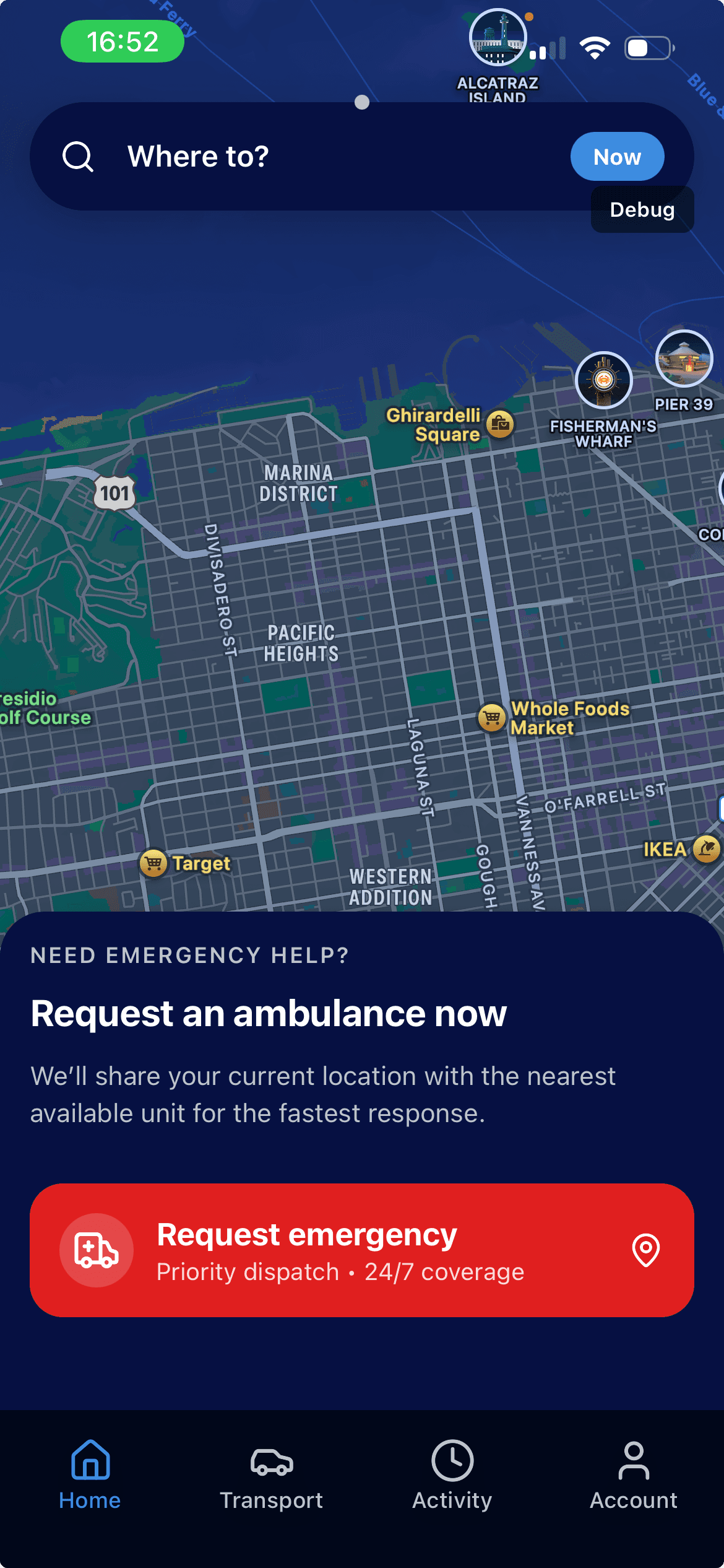 ActivRescue app – how patients request help